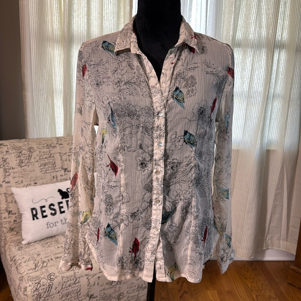 Ladies Sweet Magnolia blouse size Large